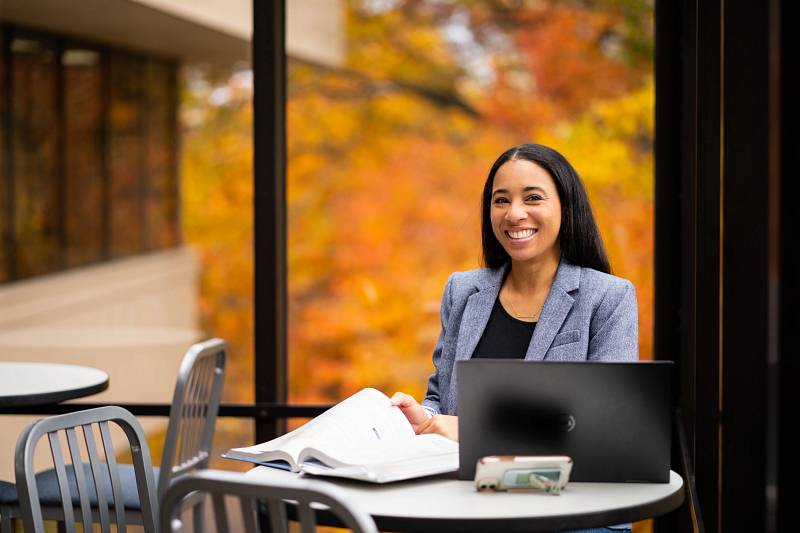 GVSU student at the Traverse City campus.